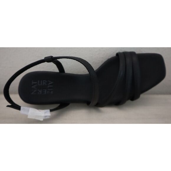 Naturalizer I9063S1001 WMN Sz 7.5M Black Faux Leather Galaxy Dress Sandals - Picture 8 of 16